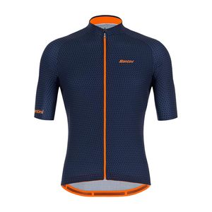 Santini Karma Kite Fietsshirt Korte Mouwen Donkerblauw Heren