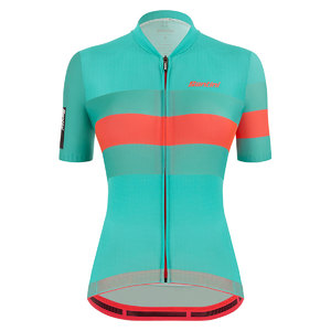 Santini Sleek Bengal Eco  Fietsshirt Korte Mouwen Lichtblauw Dames