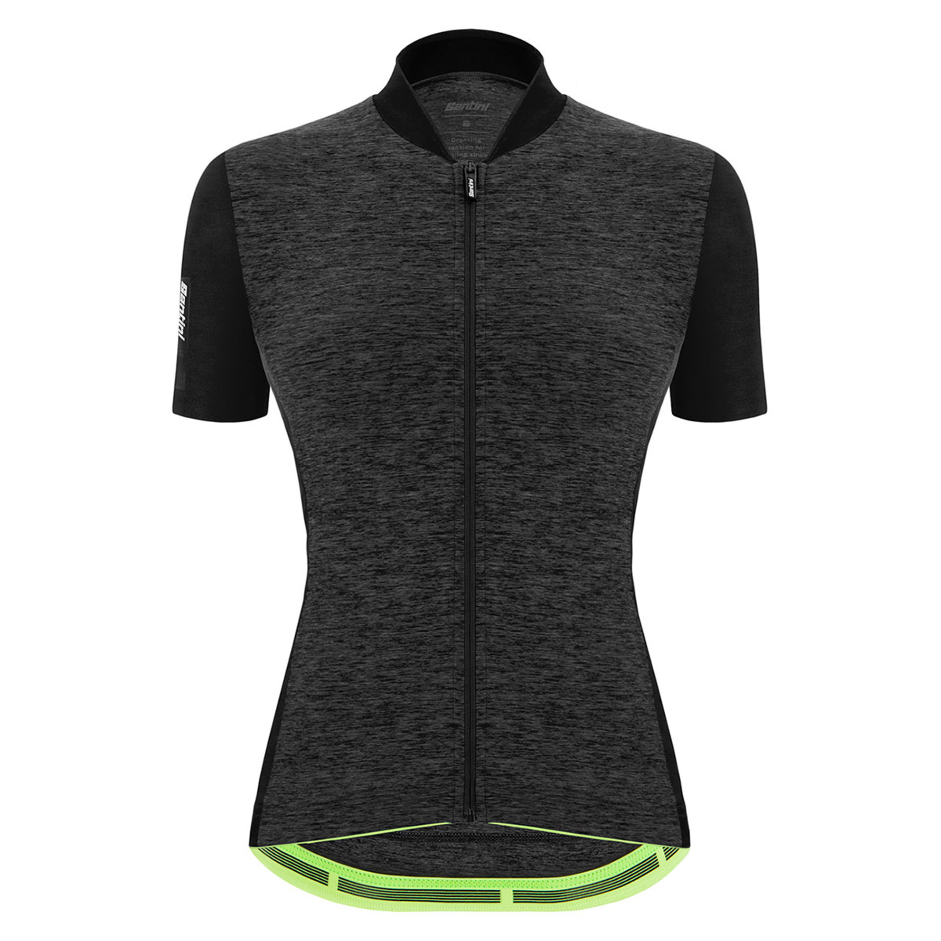 Santini Colore Puro Fietsshirt Korte Mouwen Zwart Dames