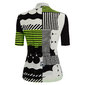 Santini Giada Optic Fietsshirt Korte Mouwen Wit/Zwart/Groen Dames