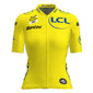 Santini Tour De France Femme Overall Leader Fietsshirt Korte Mouwen Geel Dames