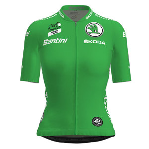 Santini Tour De France Femme Best Sprinter Fietsshirt Korte Mouwen Groen Dames