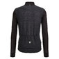 Santini Colore Puro Thermal Fietsshirt Lange Mouwen Zwart Heren