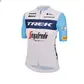 Santini Team Trek Segafredo 2023 Fietsshirt Korte Mouwen Blauw Dames