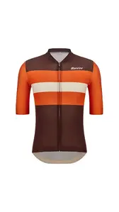 Santini Eco Bengal Fietsshirt Korte Mouwen Oranje/Bruin