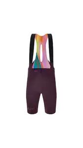 Santini Unico Edge Fietsbroek Kort Donkerrood Heren