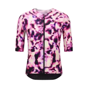 Santini Unico Fietsshirt Korte Mouwen Paars/Beige