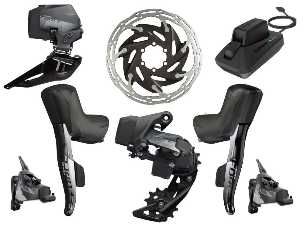 SRAM Force eTap AXS D1 Upgrade Kit 2x12-speed 6-bolt