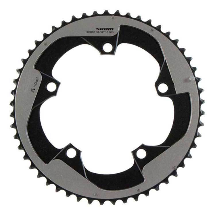 SRAM Red Kettingblad Buiten 10-speed 130 mm 53T Aluminium Grijs