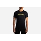 Brooks Distance Graphic Hardloopshirt Korte Mouwen Zwart Heren