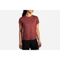 Brooks Distance Graphic Hardloopshirt Korte Mouwen Donkerrood Dames