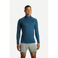 Brooks Dash 1/2 Zip Hardloopshirt Lange Mouwen Blauw Heren