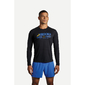 Brooks Distance Graphic Hardloopshirt Lange Mouwen Zwart/Blauw Heren