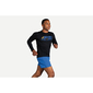 Brooks Distance Graphic Hardloopshirt Lange Mouwen Zwart/Blauw Heren