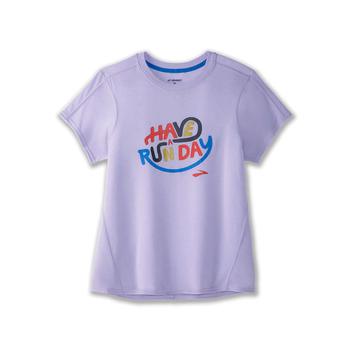 Brooks Distance Graphic Hardloopshirt Korte Mouwen Wit/Print Dames