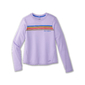 Brooks Distance Graphic Hardloopshirt Lange Mouwen Wit Dames