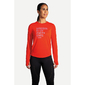 Brooks Distance Graphic Hardloopshirt Lange Mouwen Rood Dames
