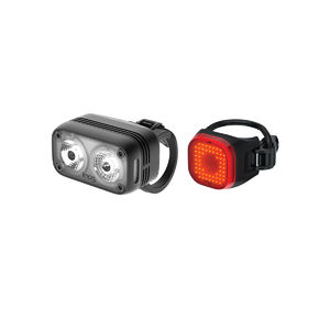 Knog Blinder Road 400 + Blinder Mini Square Twinpack Verlichtingsset Zwart