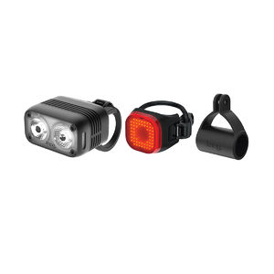 Knog Blinder Road 600 + Blinder Mini Square Twinpack Verlichtingsset Zwart