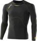 Skins A400 Top Long Sleeve Heren Zwart/Geel