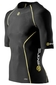 Skins A200 Top Short Sleeve Heren Zwart/Geel