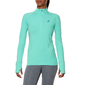 ASICS Hardloopshirt Lange Mouwen Half Zip Mintgroen Dames