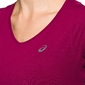 ASICS V-Neck Hardloopshirt Korte Mouwen Bordeaux Rood Dames
