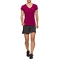 ASICS V-Neck Hardloopshirt Korte Mouwen Bordeaux Rood Dames