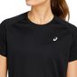 ASICS Icon Hardloopshirt Korte Mouwen Zwart/Grijs Dames