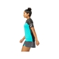 ASICS Fujitrail Hardloopshirt Korte Mouwen Blauw/Bruin Dames