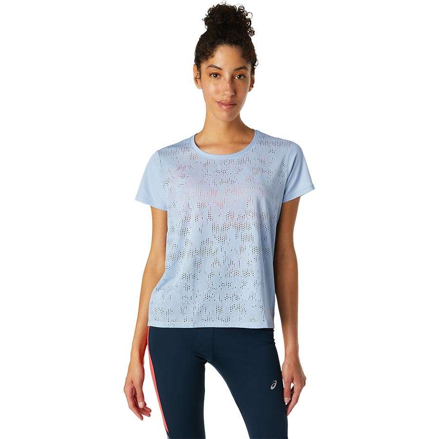 ASICS Ventilate Hardloopshirt Korte Mouwen Lichtblauw Dames