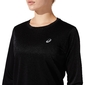 ASICS Core Hardloopshirt Lange Mouwen Zwart/Zilver Dames