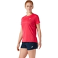ASICS Core Hardloopshirt Korte Mouwen Roze/Zilver Dames