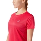 ASICS Core Hardloopshirt Korte Mouwen Roze/Zilver Dames