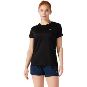 ASICS Core Hardloopshirt Korte Mouwen Zwart/Zilver Dames