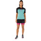 ASICS Fujitrail Hardloopshirt Korte Mouwen Blauw/Zwart Dames