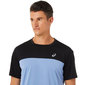 ASICS Race Hardloopshirt Korte Mouwen Zwart/Blauw Heren