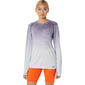 ASICS Seamless Hardloopshirt Lange Mouwen Paars/Grijs Dames