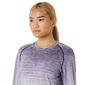 ASICS Seamless Hardloopshirt Lange Mouwen Paars/Grijs Dames