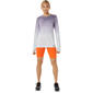 ASICS Seamless Hardloopshirt Lange Mouwen Paars/Grijs Dames