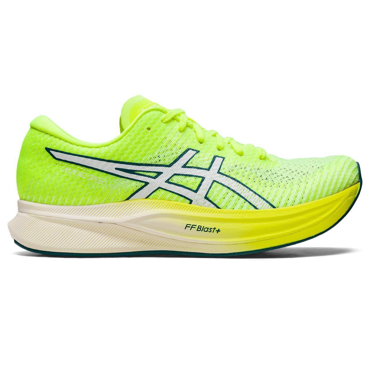 ASICS Magic Speed 2 Hardloopschoenen Geel/Wit Dames