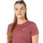 ASICS Core Hardloopshirt Korte Mouwen Rood Dames