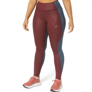 ASICS Nagino Hardloopbroek Lang Donkerrood/Blauw Dames