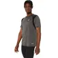 ASICS Road Hardloopshirt Korte Mouwen Grijs/Zwart Heren