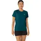 ASICS Core Hardloopshirt Korte Mouwen Donkergroen Dames