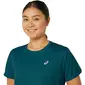 ASICS Core Hardloopshirt Korte Mouwen Donkergroen Dames