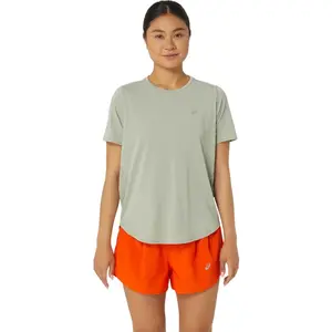ASICS Road Hardloopshirt Korte Mouwen Olijfgroen Dames