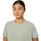 ASICS Road Hardloopshirt Korte Mouwen Olijfgroen Dames