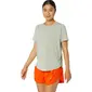ASICS Road Hardloopshirt Korte Mouwen Olijfgroen Dames