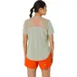 ASICS Road Hardloopshirt Korte Mouwen Olijfgroen Dames